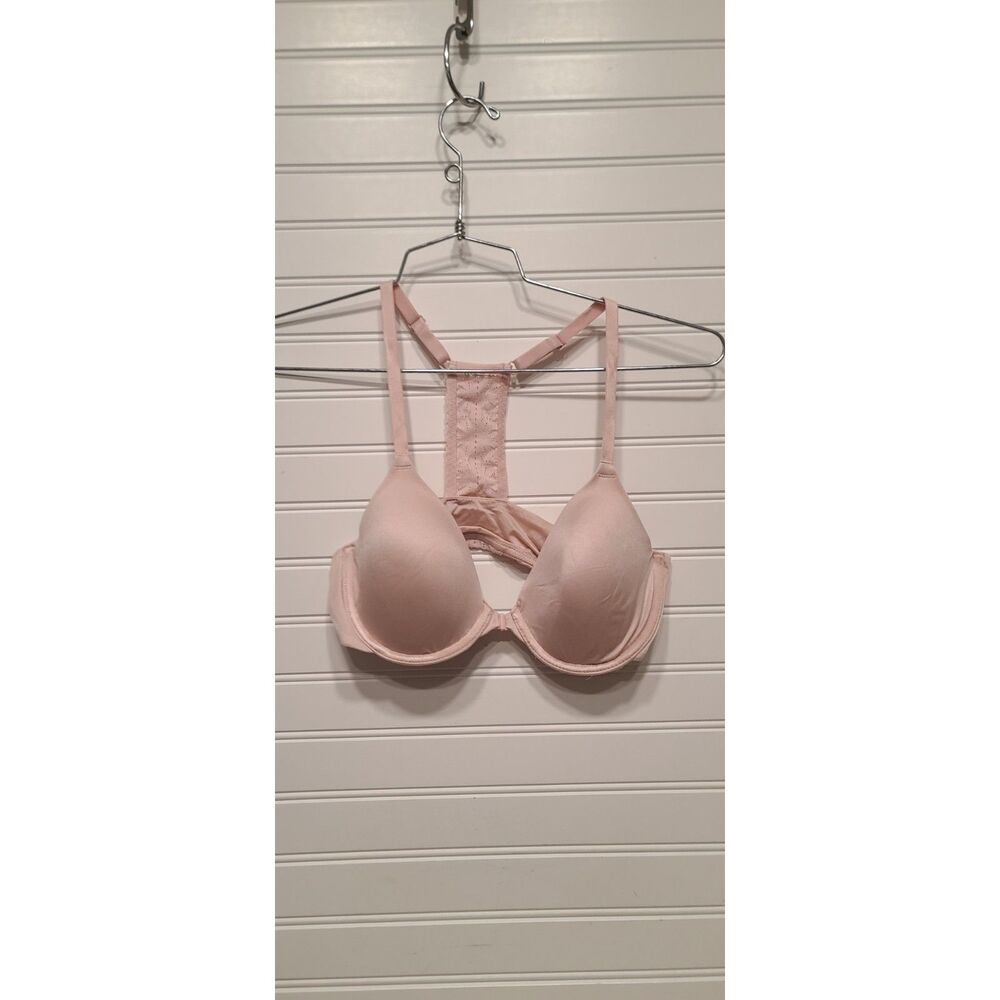B.Tempt'd Pink Racerback T-Shirt Bra W/Front Closure Size 36B NWOT